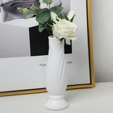 Imitation Porcelain Petal Vase for Drop-proof Home Decor - Pink - Extra Image