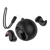Coconut Ball Bluetooth Earphones with Charging Case - White - Front View