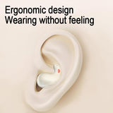 Coconut Ball Bluetooth Earphones with Charging Case - White - 45-Degree Angle