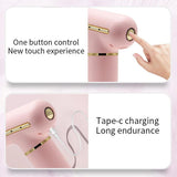 Portable Handheld Massage Gun For Muscle Relaxation - Pink - 45-Degree Angle
