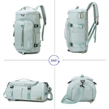 Waterproof Crossbody Travel Backpack - 375l Capacity - Fog Blue - 45-Degree Angle