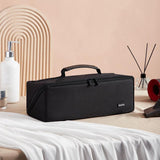 Waterproof Hair Dryer Storage Bag Large Capacity - Black - Front View