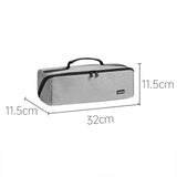 Waterproof Hair Dryer Storage Bag Large Capacity - Black