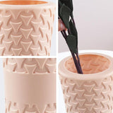 Hydroponic Drop-resistant Flower Vase for Dry and Wet Arrangements - Pink - Top-Down View