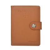 Multi Functional Passport Case With Buckle Dibaoleiou Pu Leather - Grey