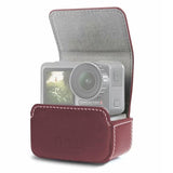 Waterproof Mini Leather Case for Dji Action Gopro Sjcam Xiaomi Mi Jia - Storage Box - Coffee - Extra Image