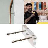 Black Wall Mount for Four-wheel Skateboard - Black - Front View
