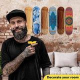 Black Wall Mount for Four-wheel Skateboard - Black - Rear View