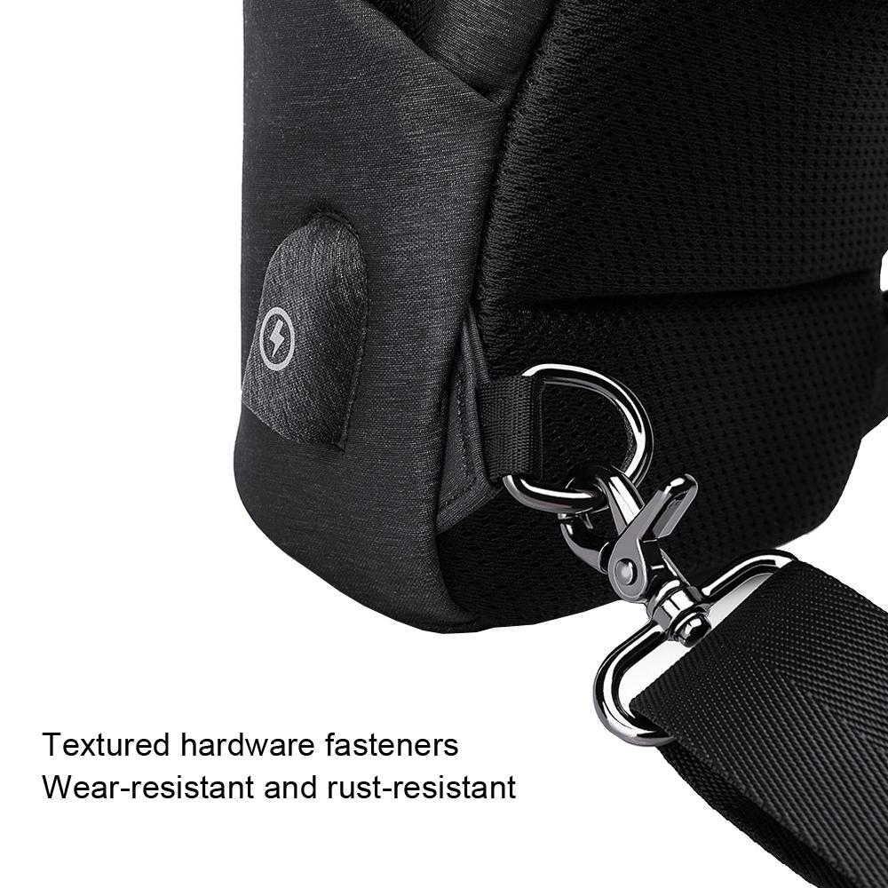 Waterproof Usb Chest Bag For Men Casual Shoulder Messenger