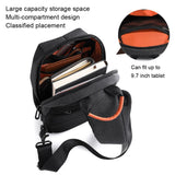Waterproof Usb Chest Bag For Men Casual Shoulder Messenger - Rear View