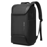 Men Anti-theft Backpack - Secure & Stylish - Gray - Front View