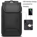 Men Anti-theft Backpack - Secure & Stylish - Gray - Low Angle