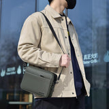Waterproof Multifunctional Men Messenger Bag - Grey