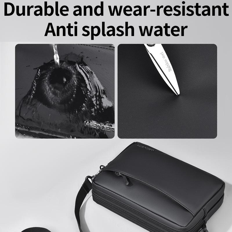Waterproof Multifunctional Men Messenger Bag - Grey