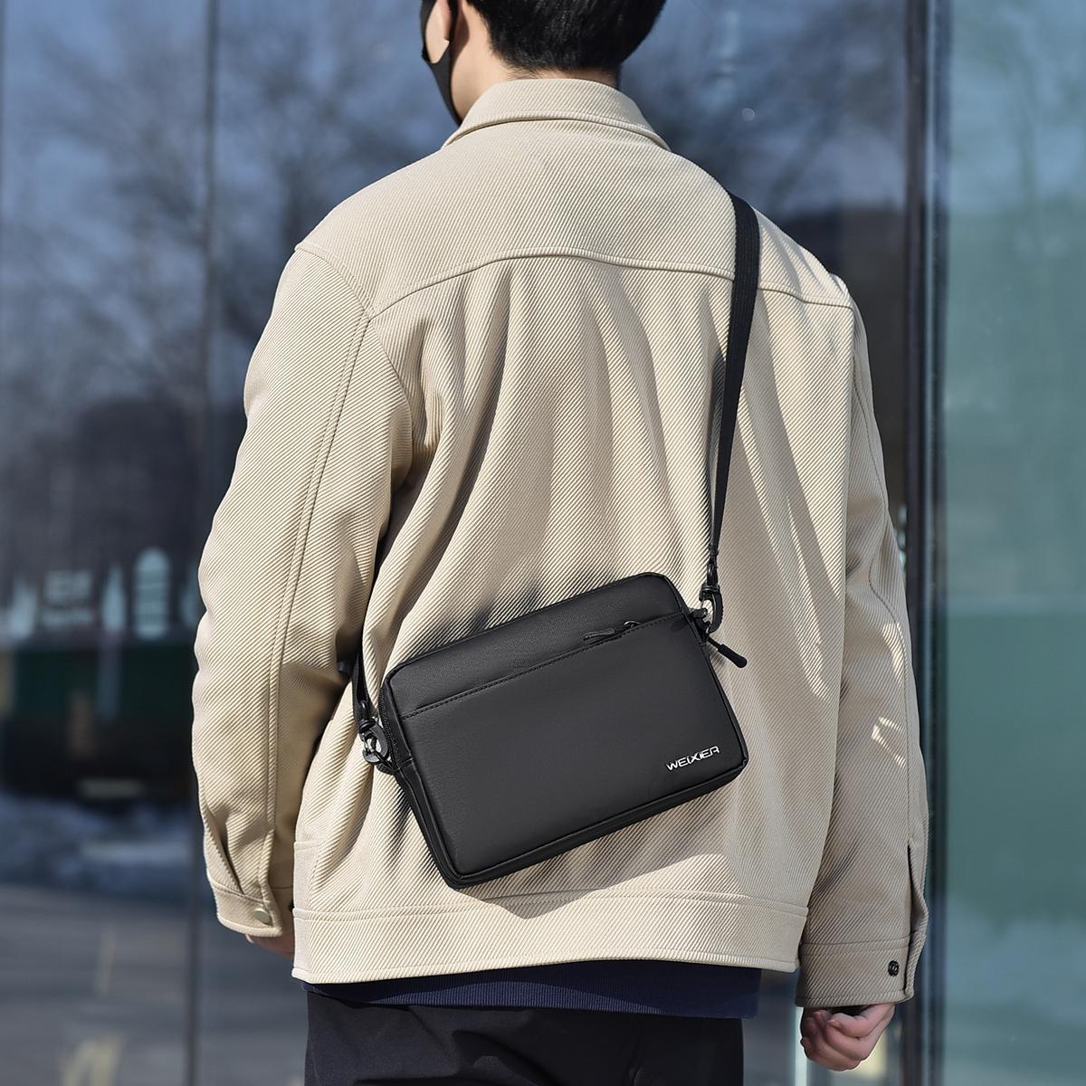 Waterproof Multifunctional Men Messenger Bag - Grey