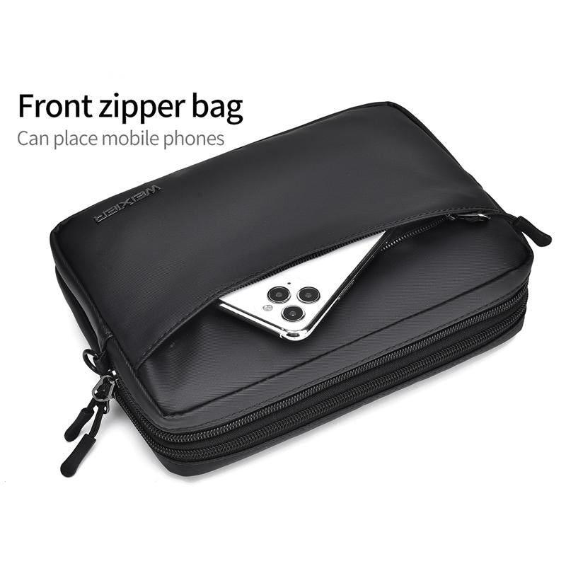 Waterproof Multifunctional Men Messenger Bag - Grey
