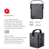 C500 Portable Mini Led Home Hd Projector - Black Same Screen Version - Close-Up Angle