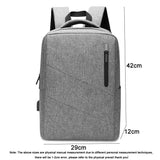 Anti Theft Usb Backpack For Business & School - Blue - Top-Down View