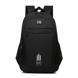 Large Capacity Nylon Backpack For Students - Blue - Front View