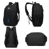 Large Capacity Nylon Backpack For Students - Blue