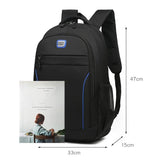 Large Capacity Nylon Backpack For Students - Blue