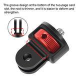 Universal Tripod Adapter for Action Cameras - 1 / 4 Inch Screw - Black And Red - Rear View