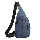 Canvas Crossbody Chest Bag For Men - Grey