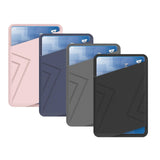 Silicone Card Case Black - Pink - Side View