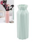 2-pack Plastic Round Vases - Simple Anti-fall Home Decor Ornaments - Gray - Low Angle