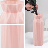 2-pack Plastic Round Vases - Simple Anti-fall Home Decor Ornaments - Gray - Extra Image