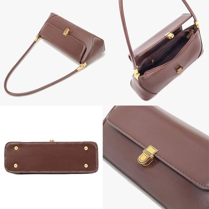 Vintage Women Shoulder Bag - Red Brown