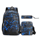 Student Backpack Set - 3 Pieces - Pink Camouflage - Side View
