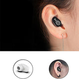 Mini Bluetooth Earphone with Mic - S650 Gen 2 - White - Top-Down View
