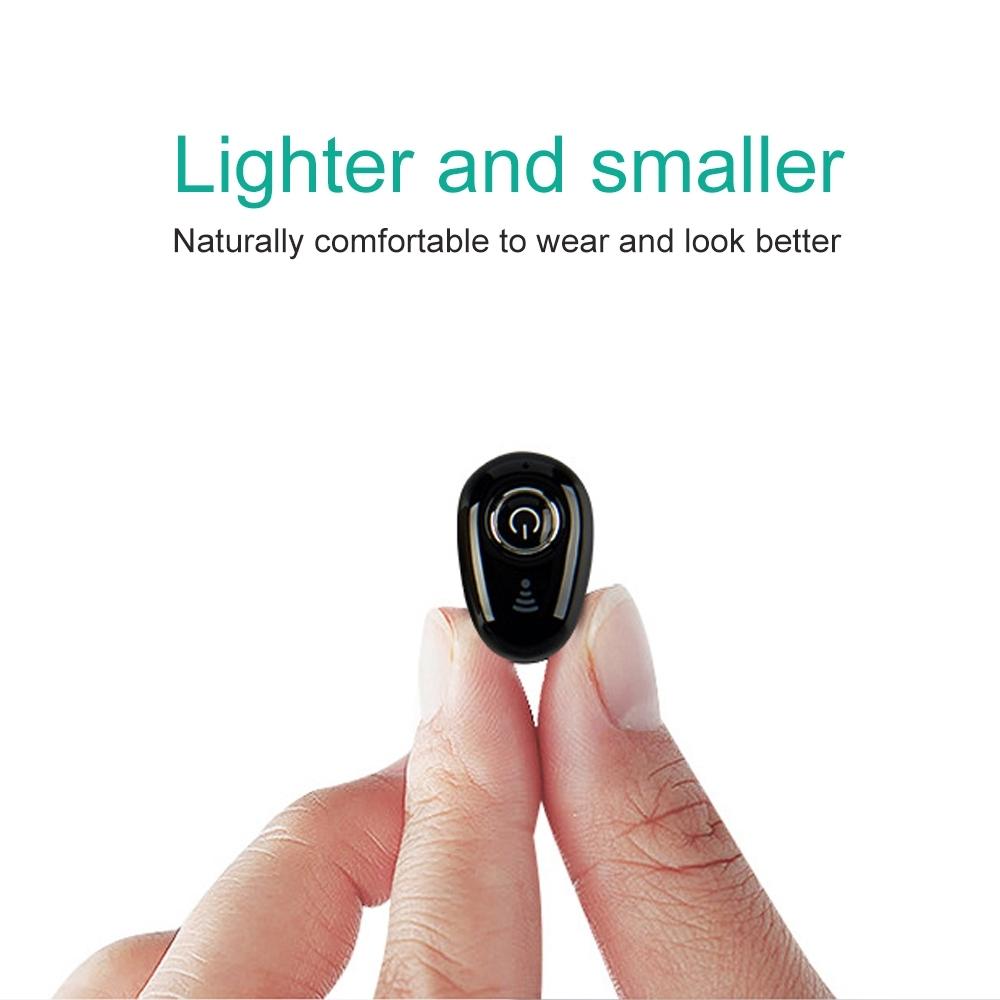 Mini Bluetooth Earphone with Mic - S650 Gen 2 - White