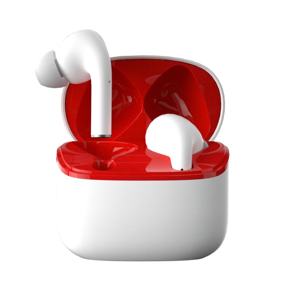 Wireless Sport Earphones with Touch Control and Mic - Bluetooth 5.0 Stereo Bass - White