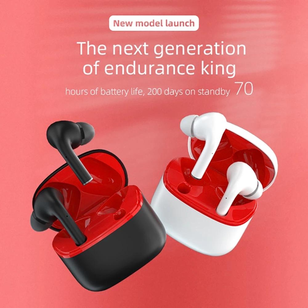 Wireless Sport Earphones with Touch Control and Mic - Bluetooth 5.0 Stereo Bass - White