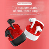 Wireless Sport Earphones with Touch Control and Mic - Bluetooth 5.0 Stereo Bass - White