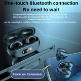 Wireless Noise-cancelling Bluetooth Earbuds with Led Display - Khaki - Top-Down View