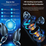 Wireless Noise-cancelling Bluetooth Earbuds with Led Display - Khaki