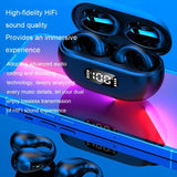 Wireless Noise-cancelling Bluetooth Earbuds with Led Display - Khaki