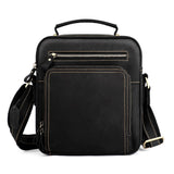 Men Crazy Horse Leather Crossbody Bag Durable & Stylish - Black - Extra Image