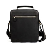 Men Crazy Horse Leather Crossbody Bag Durable & Stylish - Black - Extra Image