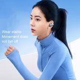 Wireless Bluetooth Earphone - Transparent Ear Clip - Ows Sports - Beige - Extra Image