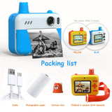 1080p Children's Camera with 2.36 Hd Led Display and Thermal Printing - Instant Capture - Sky Blue - Side View