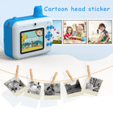 1080p Children's Camera with 2.36 Hd Led Display and Thermal Printing - Instant Capture - Sky Blue - Rear View