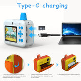 1080p Children's Camera with 2.36 Hd Led Display and Thermal Printing - Instant Capture - Sky Blue - Close-Up Angle