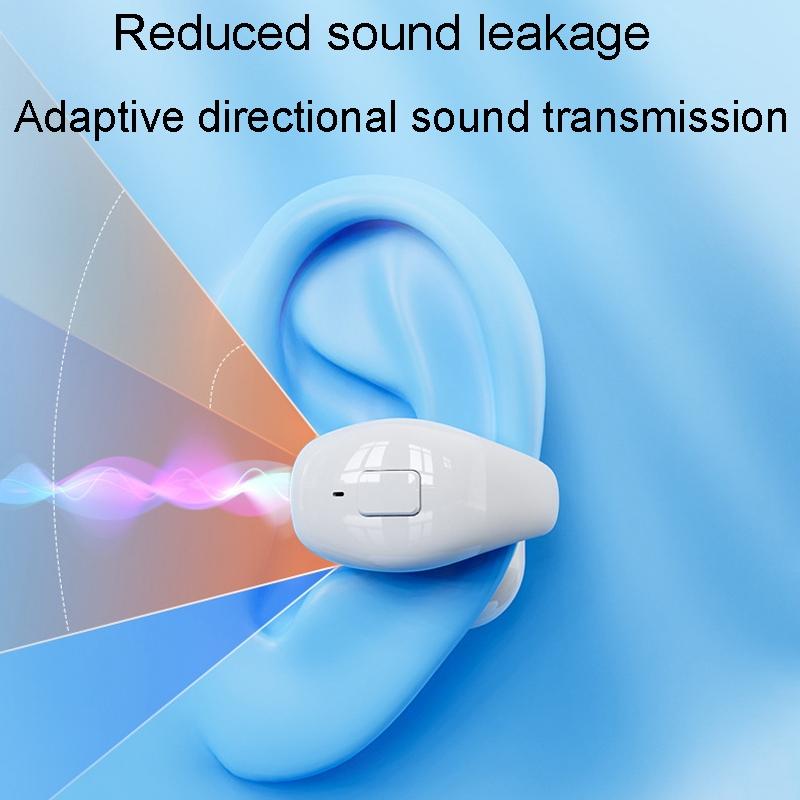 Wireless Clip-on Bluetooth Earphone for Sports and Gaming - White