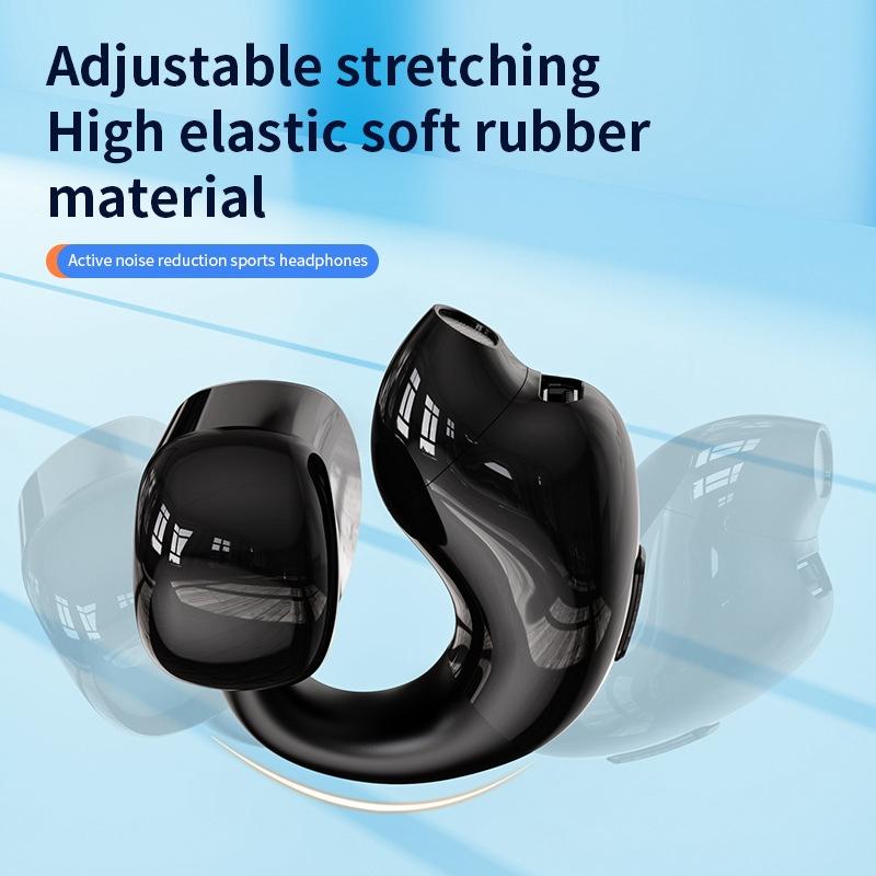 Wireless Clip-on Bluetooth Earphone for Sports and Gaming - White