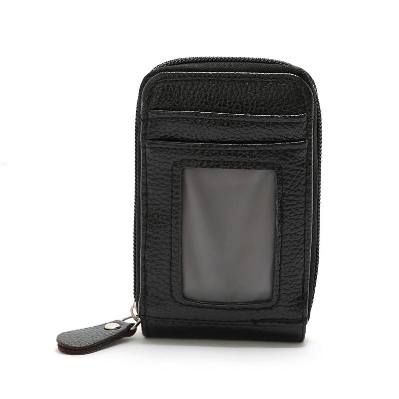 Woven Mini Coin Purse For Ladies Student Id & Card Holder - Navy Blue