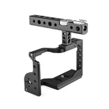 Video Camera Cage Stabilizer With Handle For Sony A6600 Black - Side View